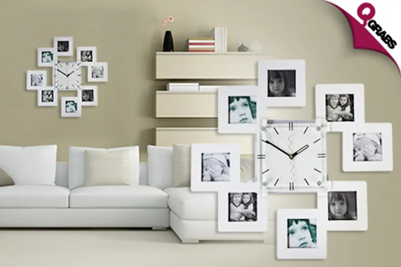 From QR89, Tell Time & Stories with a White Photo Frame Wall Clock! (Up to QR560 Value)